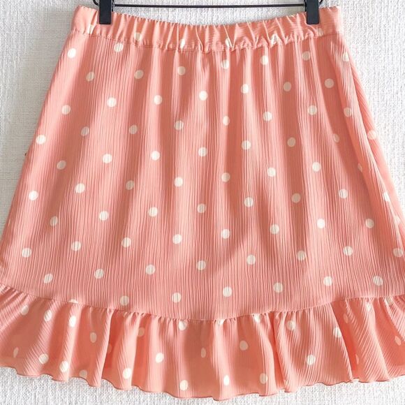 LC Lauren Conrad Pink A-Line Mini Skirt with Ruffled Tiers - Picture 7 of 8